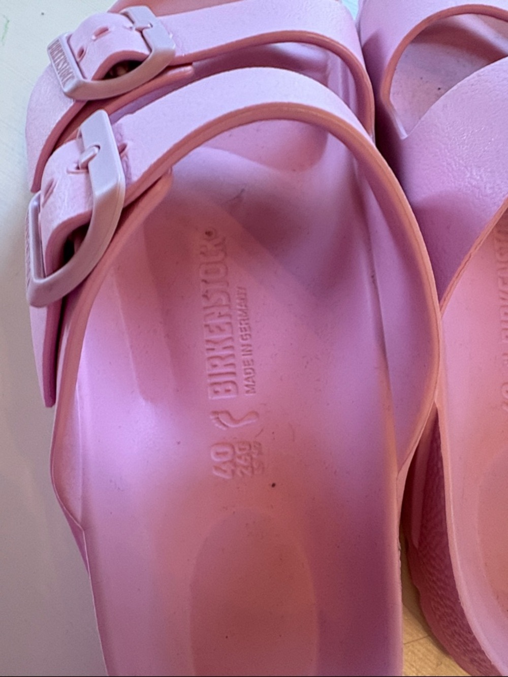Birkenstock Pink Double-Buckle Slide Sandals - Picture 4 of 7